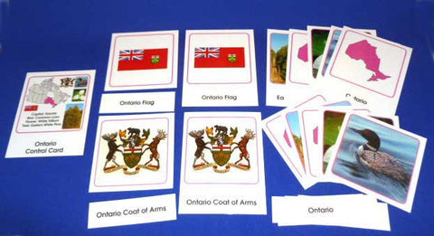 Canadian Provinces and Territories Classification Cards Sets - M&M Montessori Materials