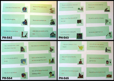 Phonogram Sentences & Pictures Sets - M&M Montessori Materials
 - 1