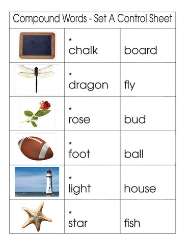 Compound Words - M&M Montessori Materials
 - 1