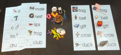 Blue Word Lists with Objects - M&M Montessori Materials
 - 1
