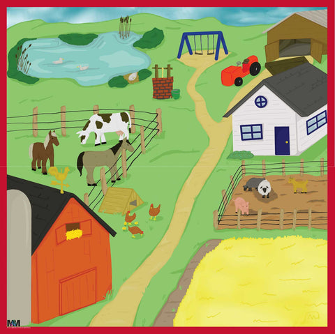 Farm Illustrated Board - M&M Montessori Materials
