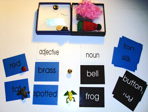 Adjective Noun Game - M&M Montessori Materials
 - 1