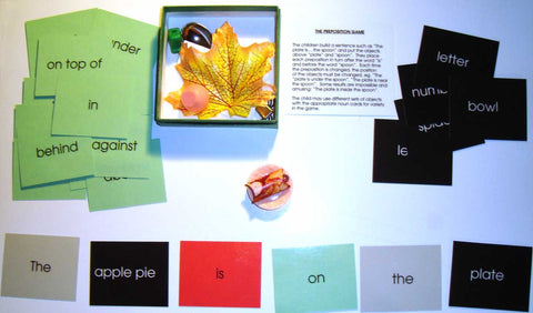 Preposition Box - M&M Montessori Materials
