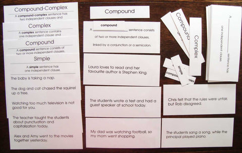 Types of Sentences - M&M Montessori Materials
