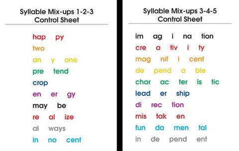 Syllable Mix-Ups Set - M&M Montessori Materials
