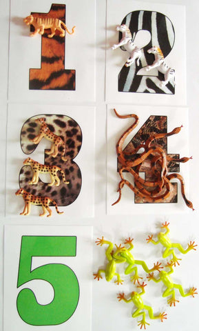Wild Animal Counting - M&M Montessori Materials
