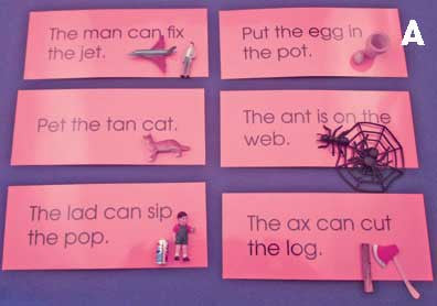 Pink Sentences & Objects - M&M Montessori Materials
 - 1