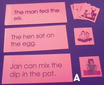 Pink Sentences & Pictures - M&M Montessori Materials
 - 1