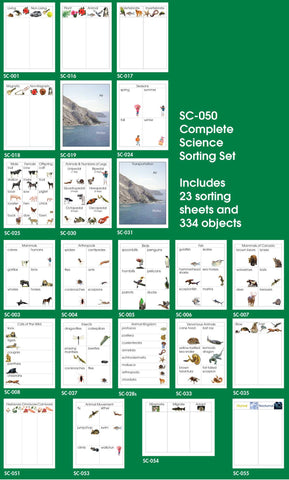Complete Science Sorting Set - M&M Montessori Materials
