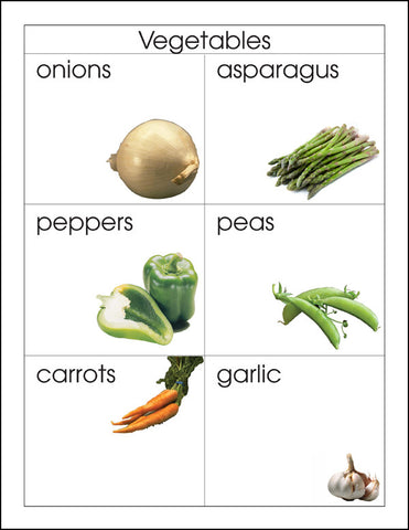 Vegetables - M&M Montessori Materials
