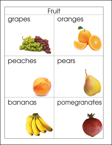 Fruits - M&M Montessori Materials
