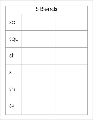 S Blends - M&M Montessori Materials
