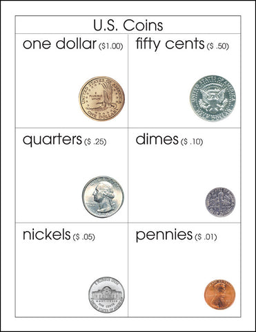 U.S. Coins - M&M Montessori Materials
