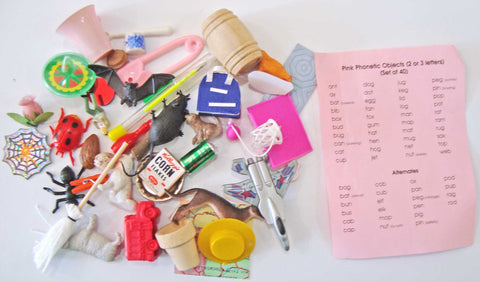 40 Pink Level Objects - M&M Montessori Materials
