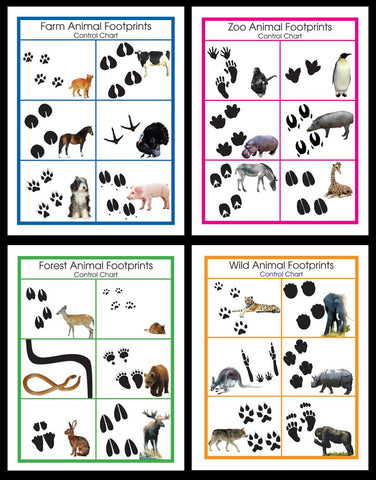 Animal Prints Cards Set - M&M Montessori Materials
